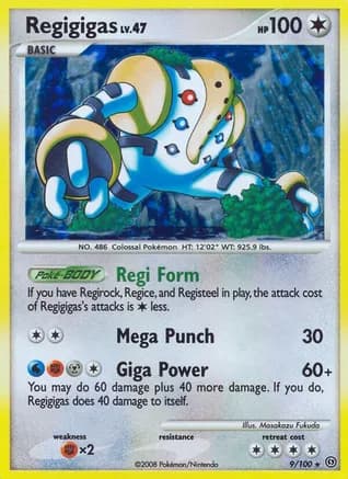 Regigigas — Stormfront Pokémon TCG card by Masakazu Fukuda