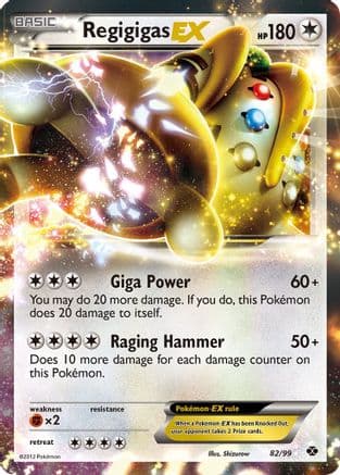Regigigas EX — Next Destinies Pokémon TCG card by Shizurow