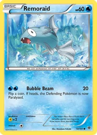 Remoraid — Plasma Blast Pokémon TCG card by Masakazu Fukuda