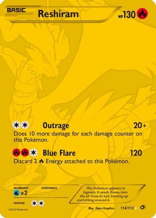 Reshiram (114 Full Art Secret Rare) — Pokémon TCG card