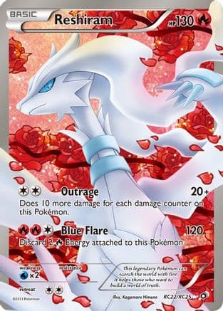 Reshiram (Full Art) — Legendary Treasures: Radiant Collection Pokémon TCG card by Kagemaru Himeno