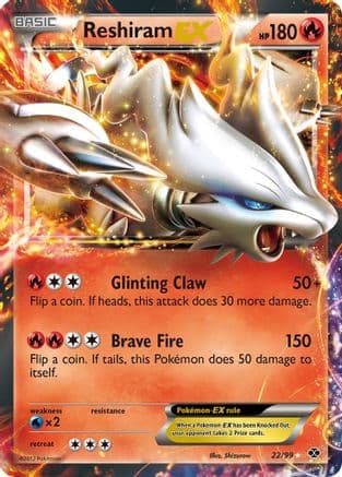 Reshiram EX — Next Destinies Pokémon TCG card by Shizurow