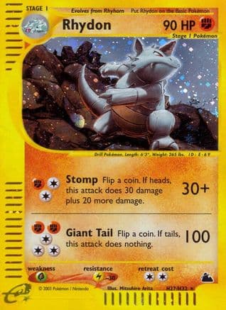 Rhydon (H27) — Skyridge Pokémon TCG card by Mitsuhiro Arita