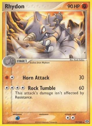 Rhydon — EX Emerald Pokémon TCG card by Kouki Saitou