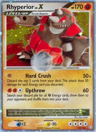 Rhyperior LV.X — Legends Awakened Pokémon TCG card by Ryo Ueda