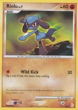 Riolu — DP Trainer Kit: Manaphy & Lucario Pokémon TCG card by Yuka Morii