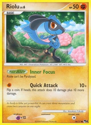Riolu — POP Series 8 Pokémon TCG card by Masakazu Fukuda