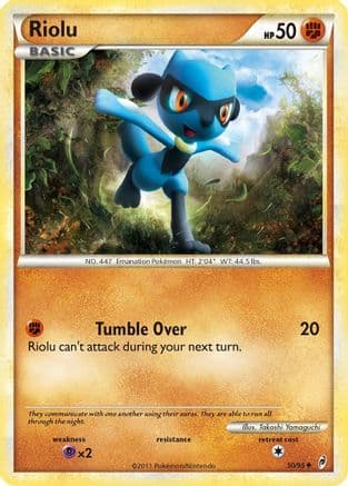 Riolu — Call of Legends Pokémon TCG card by Takashi Yamaguchi