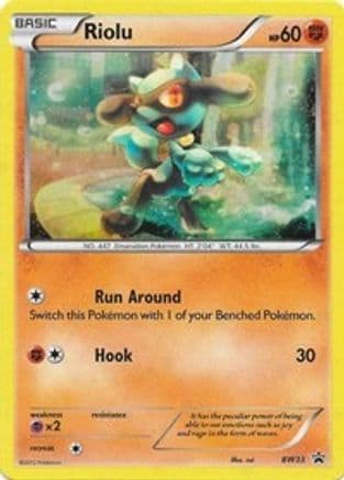 Riolu - BW33 (Cosmos Holo) — Black and White Promos Pokémon TCG card by sao