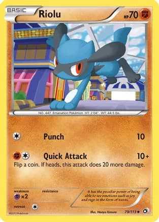 Riolu — Legendary Treasures Pokémon TCG card by Naoyo Kimura
