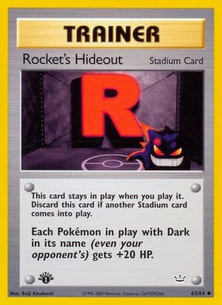 Rocket's Hideout — Neo Revelation Pokémon TCG card by Keiji Kinebuchi