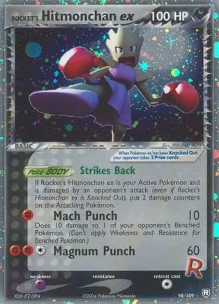 Rocket's Hitmonchan ex — EX Team Rocket Returns