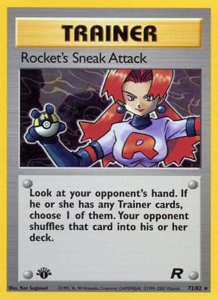 Rocket's Sneak Attack (72) — Team Rocket Pokémon TCG card by Ken Sugimori