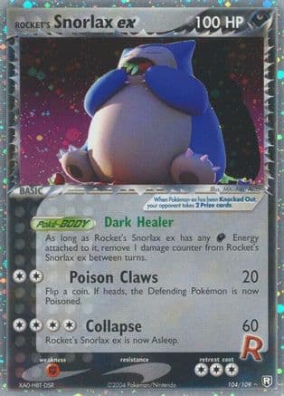 Rocket's Snorlax ex — EX Team Rocket Returns
