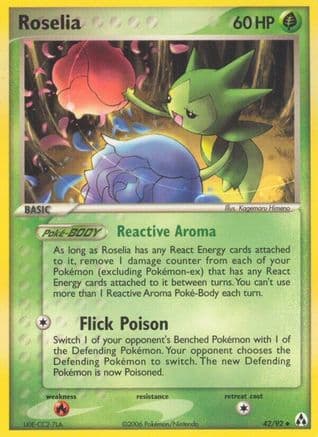 Roselia — Legend Maker Pokémon TCG card by Kagemaru Himeno