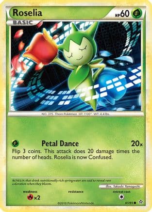 Roselia — Unleashed Pokémon TCG card by Takashi Yamaguchi