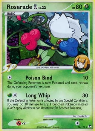 Roserade GL — Rising Rivals Pokémon TCG card by Kanako Eo