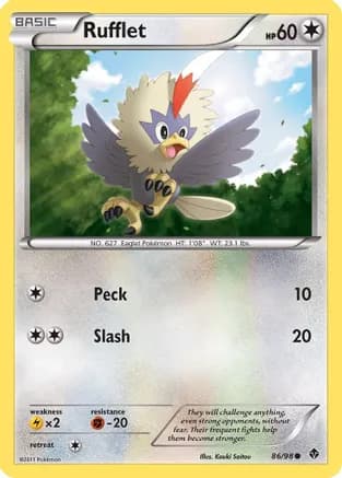 Rufflet (86) — Emerging Powers Pokémon TCG card by Kouki Saitou