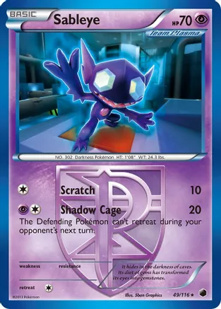 Sableye (Team Plasma) — Plasma Freeze Pokémon TCG card by Sbon Graphics