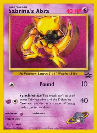 Sabrina's Abra — WoTC Promo Pokémon TCG card by Atsuko Nishida