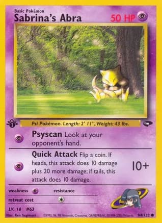 Sabrina's Abra (94) — Gym Challenge