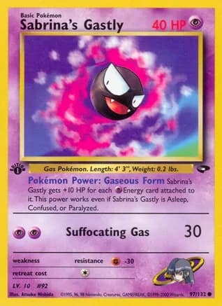 Sabrina's Gastly (97) — Gym Challenge Pokémon TCG card by Atsuko Nishida