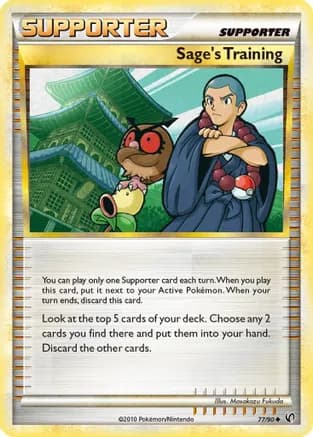 Sage's Training — Undaunted Pokémon TCG card by Masakazu Fukuda