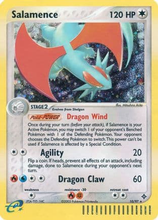 Salamence - 10/97 — Dragon Pokémon TCG card by Mitsuhiro Arita