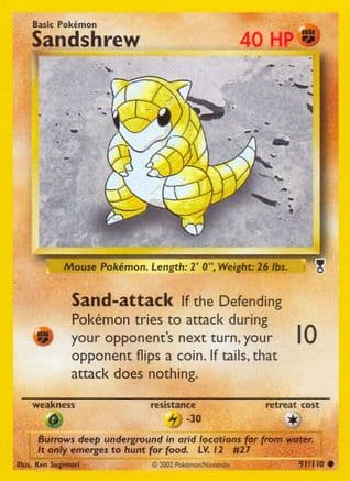 Sandshrew — Legendary Collection Pokémon TCG card by Ken Sugimori
