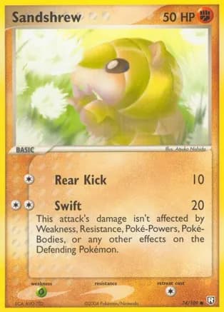Sandshrew — EX Team Rocket Returns Pokémon TCG card by Atsuko Nishida
