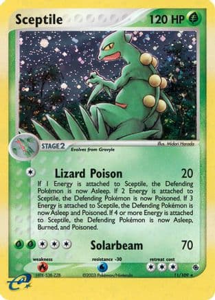 Sceptile - 11/109 — EX Ruby and Sapphire Pokémon TCG card by Midori Harada