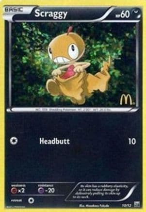 Scraggy - 10/12 — McDonald's Promos 2012 Pokémon TCG card by Mitsuhiro Arita