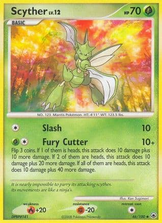Scyther — Majestic Dawn Pokémon TCG card by Ken Sugimori