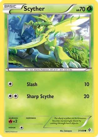 Scyther — Boundaries Crossed Pokémon TCG card by kawayoo
