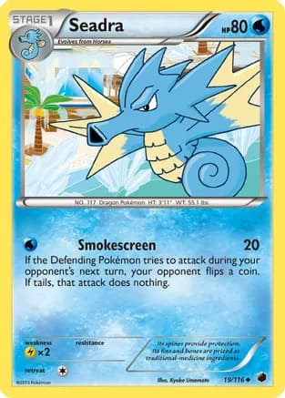 Seadra — Plasma Freeze Pokémon TCG card by Kyoko Umemoto