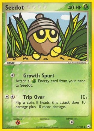 Seedot — Hidden Legends Pokémon TCG card by Kouki Saitou