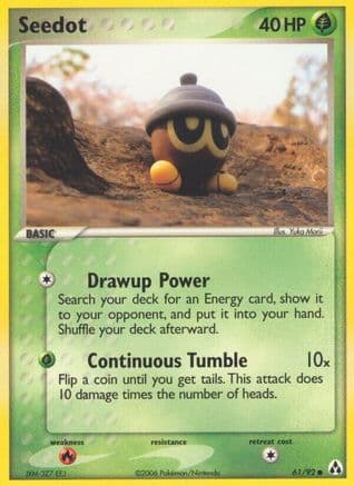 Seedot — Legend Maker Pokémon TCG card by Yuka Morii