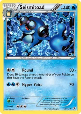 Seismitoad — Legendary Treasures Pokémon TCG card by Hajime Kusajima