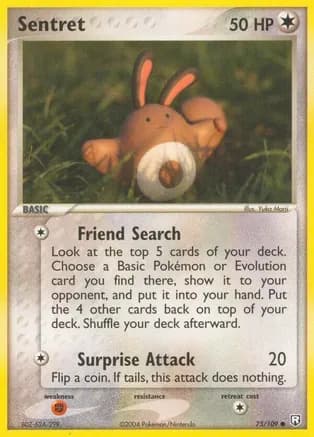 Sentret — EX Team Rocket Returns Pokémon TCG card by Yuka Morii