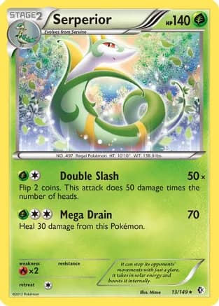 Serperior — Boundaries Crossed Pokémon TCG card by Mizue