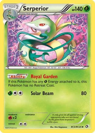 Serperior — Legendary Treasures: Radiant Collection Pokémon TCG card by Shin Nagasawa