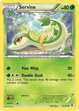 Servine — Boundaries Crossed Pokémon TCG card by Mizue