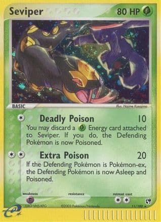 Seviper — EX Sandstorm Pokémon TCG card by Hajime Kusajima