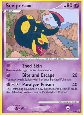 Seviper — Platinum Pokémon TCG card by Sumiyoshi Kizuki