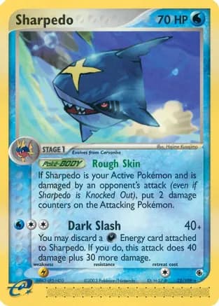 Sharpedo — EX Ruby and Sapphire Pokémon TCG card by Hajime Kusajima