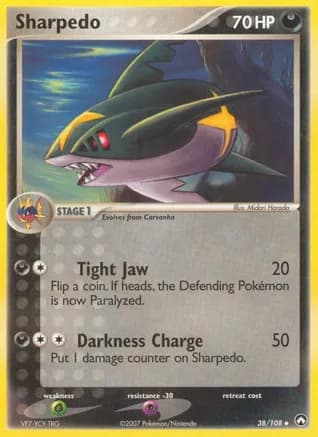 Sharpedo — EX Power Keepers Pokémon TCG card by Midori Harada