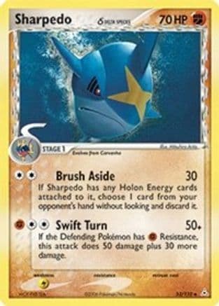 Sharpedo (Delta Species) — Holon Phantoms Pokémon TCG card by Mitsuhiro Arita