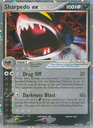 Sharpedo ex — EX Deoxys Pokémon TCG card by Hikaru Koike