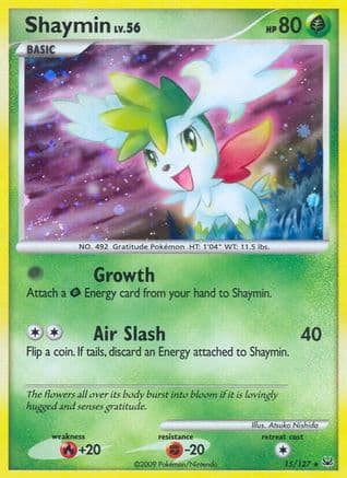 Shaymin (15) — Platinum Pokémon TCG card by Atsuko Nishida