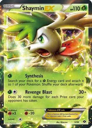 Shaymin EX — Next Destinies Pokémon TCG card by Shizurow